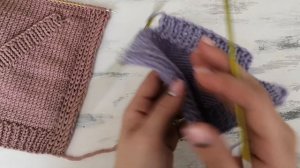 Вязание спицами прорезного бокового кармана