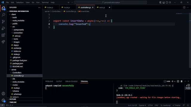 How to Insert Data in the MongoDB Database and encrypt the password as well | Expressjs, and MongoD