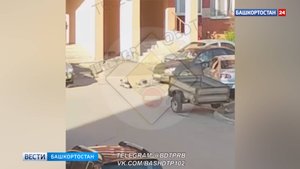 Появилось видео наезда автомобиля на школьника в уфимском дворе