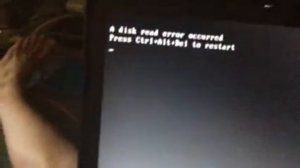 An disk read error occurred: HELP!