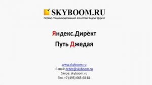 0 Часть   Бесплатный курс Skyboom по работе в Яндекс Директ