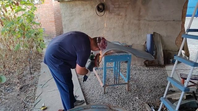СВАРКА двух крыльев и глушителя, СВАРКА без газа, своими руками, СВАРКА МИГ-160.