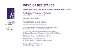 Ballad of Heroes, Op. 80  Benjamin Britten (1913 - 1976)