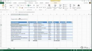 Inserir colunas e linhas no Excel 2013