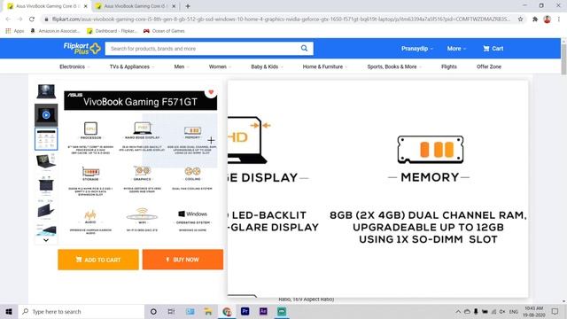 Asus VivoBook Gaming F571GT : (4+4) GB RAM vs 8 GB RAM Variant Comparison ! смотреть онлайн