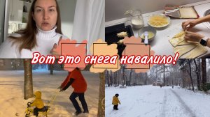 Вот это СНЕГОПАД!/ Купили сыну СНЕГОКАТ / СТЕЙКИ на электрогриле