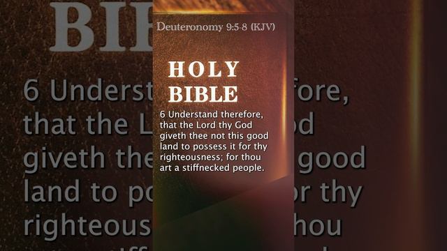 Deuteronomy 9:5-8 (KJV)