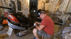 Suzuki skywave an400 k6, ремонт обгонной муфты( осторожно технический мат) строго + 21. Часть 1