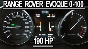 Range Rover Evoque acceleration 0-100 kmh  SD4 2.2l 190 hp