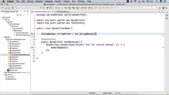 Demo - Writing your first Dynamic Test in JUnit 5 смотреть онлайн