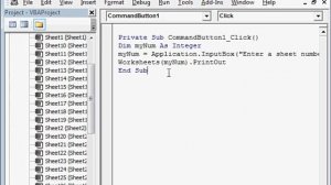 Print specific worksheet from Excel Workbook