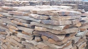 Желто коричневый плитняк 3см для мощения дорожек