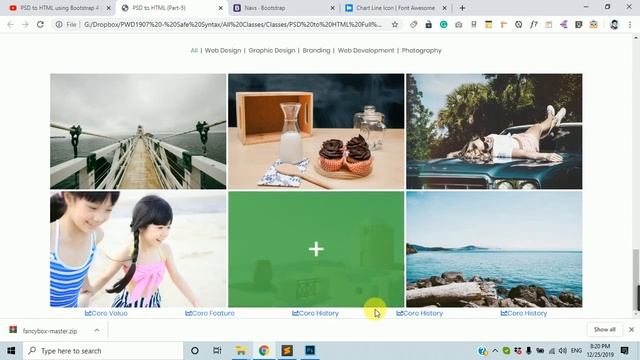 PSD to HTML using Bootstrap 4 (Part 5) Fancybox - Popup - Gallery смотреть онлайн