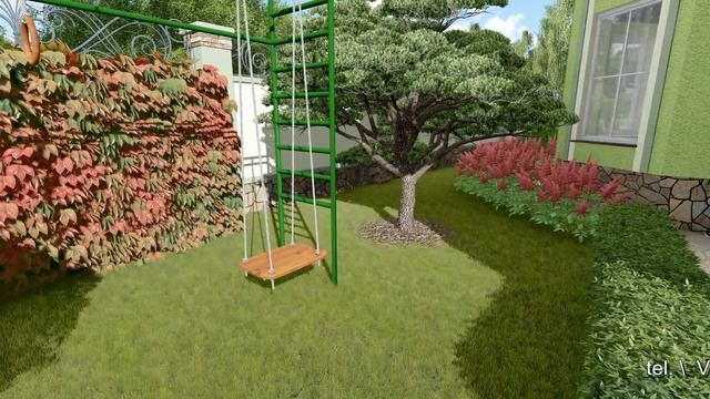 Ландшафтный дизайн. Проект участка 8 соток . смотреть онлайн