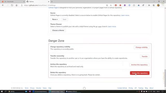 Как удалить репозиторий из GitHub смотреть онлайн