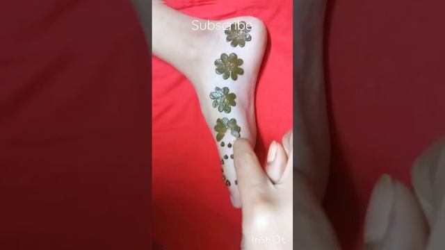 Very easy Feet Mehndi design with finger ❤️ ll short video 2022