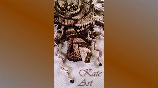 Вязаное крючком колье, вязаная бижутерия - модно и стильно. Сrochet necklace. смотреть онлайн