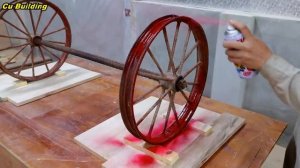 Wood Recycling Project Most Worth Watching // 3D Art Table And How To Recycle Old Discarded Wheel