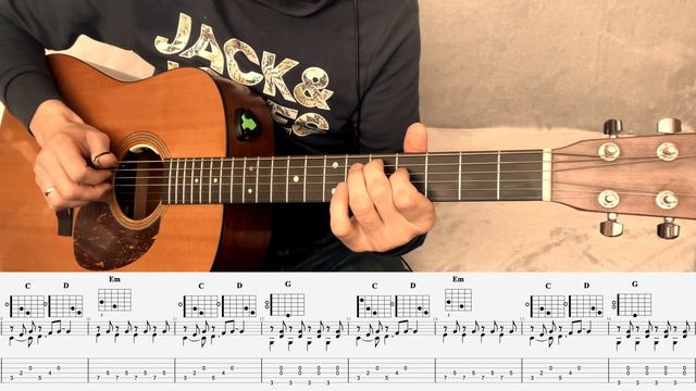 Эту мелодию на гитаре сыграет даже новичок | Fingerstyle | Tabs | #fingerstyle #песнинагитаре