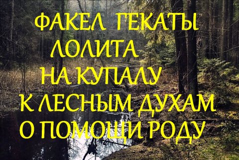 НА КУПАЛУ К ЛЕСНЫМ ДУХАМ О ПОМОЩИ РОДУ/24 ИЮНЯ /07 ИЮЛЯ / ПОМОЩЬ ВОИНАМ ФАКЕЛ ГЕКАТЫ ЛОЛИТА № 243