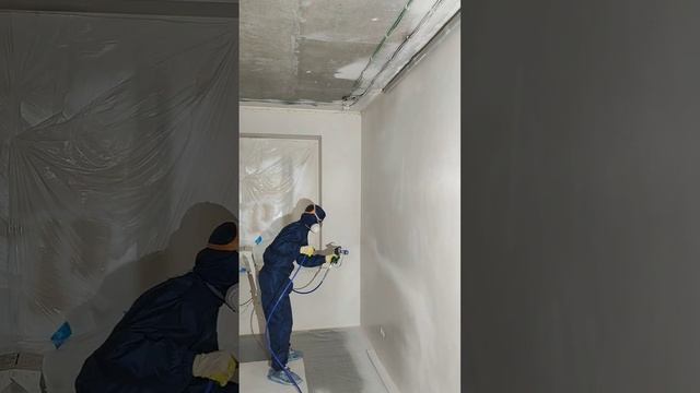 Красим в Казани #безвоздушнаяпокраска #казань #стеныподпокраску