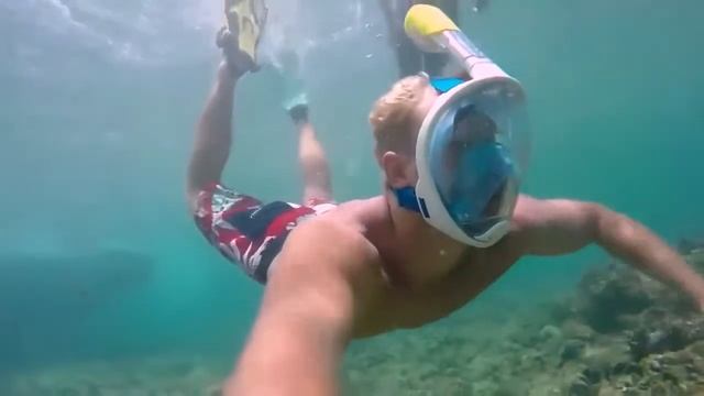 Маска для подводного плавания easybreath Подводная маска на все лицо смотреть онлайн