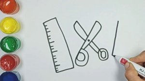 Рисование ножницы для детей