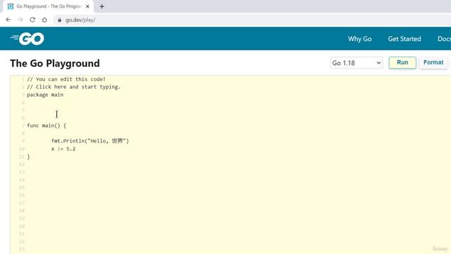 4 - The Go Playground Your First Go Program