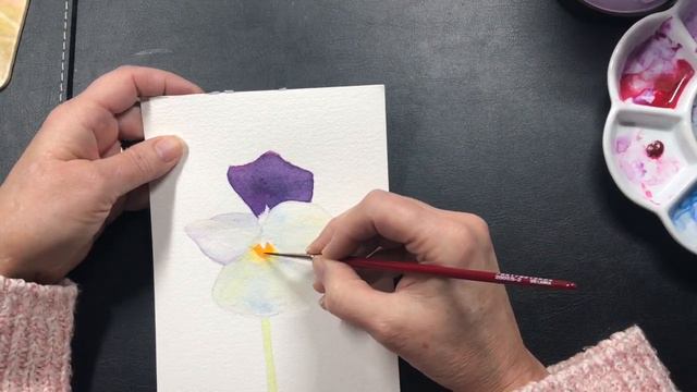 Paint a Flower (Violet) in Watercolor смотреть онлайн