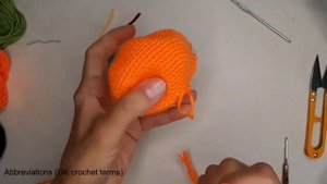 Тыква с листиком (часть 1)   Видео мк      Вязание крючком  Pumpkin Part 1    Crochet pattern video