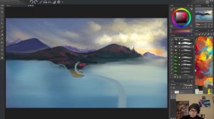 Paint a landscape with my Bob Ross brushes for Paintstorm