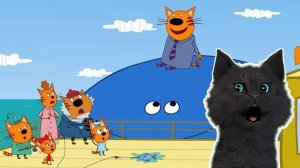 ТРИ КОТА ФОТОГРАФИРУЕМ КИТА С ГОВОРЯЩИМ СУПЕР КОТОМ ( ИГРА для ДЕТЕЙ ) Три Кота Развивающие игры