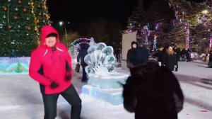 Зажигательная Новогодняя ночь 2020 г. в  Дальнереченске на   городской площади.