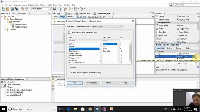 How to use JDateChooser in Java Using NetBeans