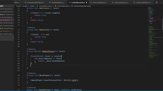 Исправление багов и переписывание скрипта в Unity3d.