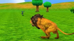 Paint Animals Tiger Lion Gorilla Cow Elephant Dinosaur Cat Wild Animals Fountain Crossing Game