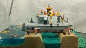 Dam Breach Experiment - Lego Flood Survive Submarine Dam Break and Flood