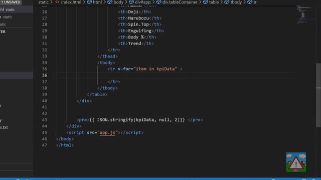 Forex bot & backtest system with Python #56 - Indicator Web Dash #5 - KPI Data Table