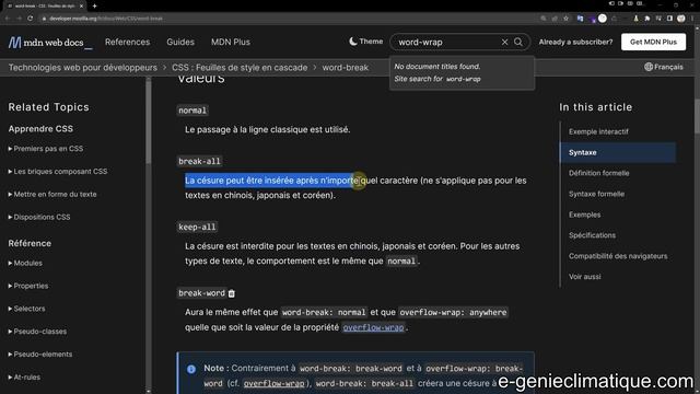 JavaScript513-React.js-Forcer le passage à la ligne d'une chaîne de caractère trop longue avec CSS смотреть онлайн