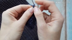 Двухсторонний узор спицами. Узор для шарфа, узор для снуда