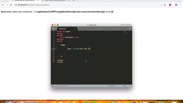 PHP Tutorial | Array in Mac Book Air(Apple) | array Declaration(Freshers)