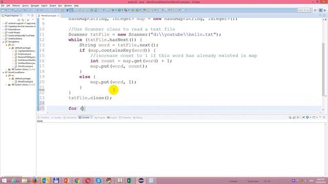 Counting Number Of Words In A Text File  - Java