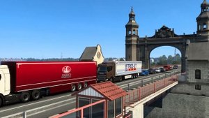 Еду из Калининграда + Мост королевы Луизы. Euro Truck Simulator 2