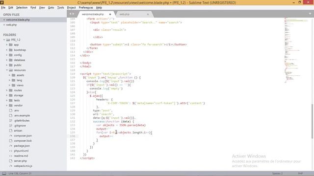 Ajax Data Search in LARAVEL