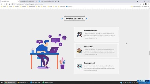 [Arabic] HTML & CSS Template Three 2021 - #01 - Discover The Design