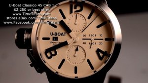 U-Boat Classico 45 Stainless Steel Automatic Chronograph 45MM 100M BNIB