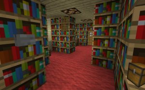 Секреты в библиотеке. #постройки #minecraft #mcpe #redstone