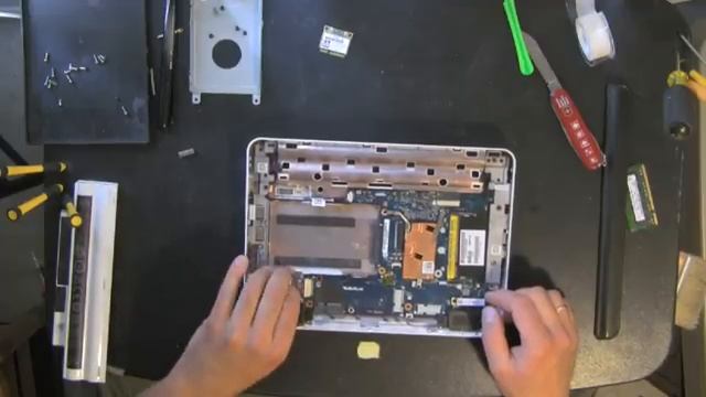 DELL Inspiron Mini 1012 netbook, laptop take apart, disassemble, how to open disassembly смотреть онлайн