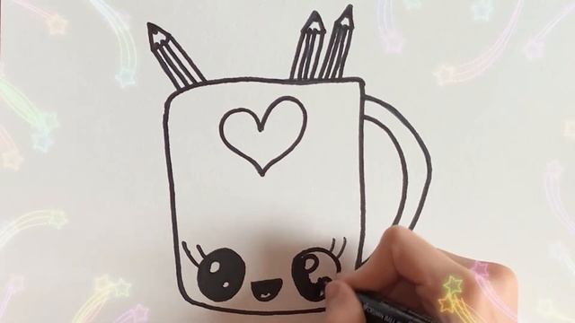 How to draw a Cup / Как нарисовать кружку / Krujka rasmi qanday chiziladi смотреть онлайн