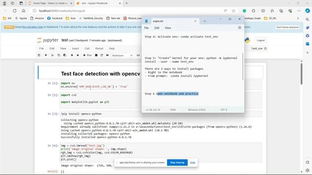 OpenCV and Haarcascades: Conda Environment Setup and Face Detection Demo смотреть онлайн